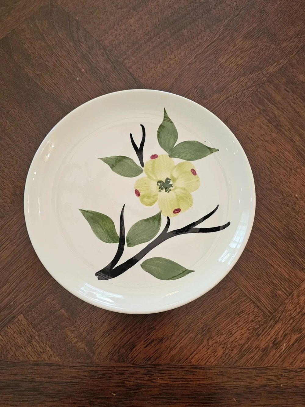Vintage Blue Ridge Southern Potteries Dixie Dogwood Plate 6.25” MCM